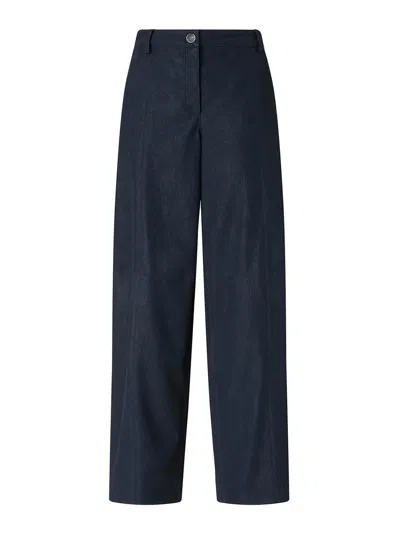 Pinko Straight-leg Nubuck Leather-look Trousers In Animal Print