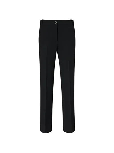 Pinko Straight-leg Tailored Pants With Mid-rise Waist And Clean Lines In Black