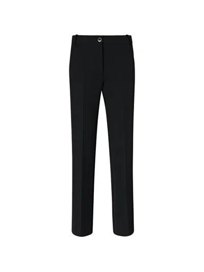 Pinko Straight-leg Trousers With Tailored Fit And Minimalist Design In Black