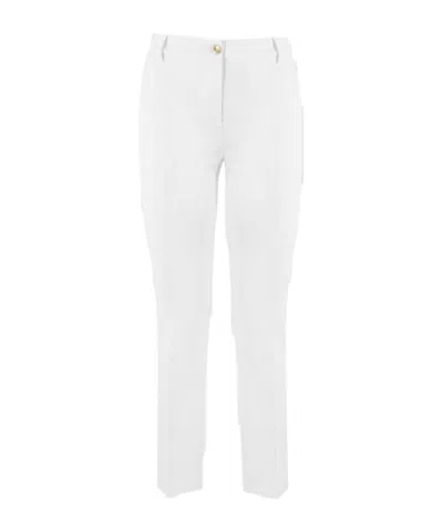Pinko Bello Straight-leg Trousers In White