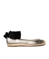 Pinko Gioia Birds Ballerina Shoes In Multicolor