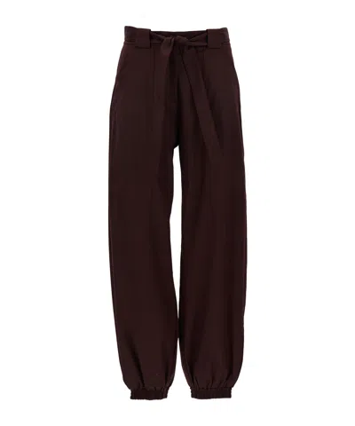 Pinko Maroon Caproni Pants In Red