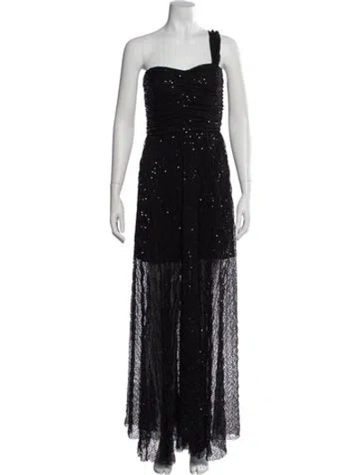 Pre-owned Pinko Strapless Long Dress W/ Tags In Black