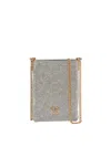 Pinko Strass Monogram Phone Cover In Gold