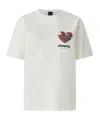 Pinko Logo Crew Neck Graphic Print Short Sleeve T-shirt In White