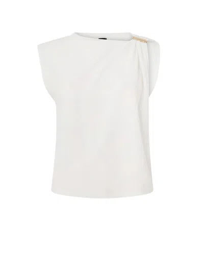 Pinko Stretch Cotton Melody Top In White