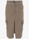 Pinko Stretch Cotton Skirt