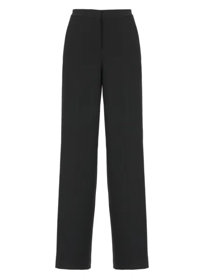 Pinko Stretch Fabric Palazzo Trousers In Black