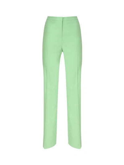Pinko Stretch Flare Pants In Green