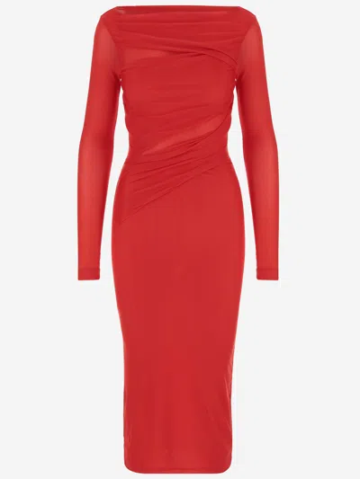 PINKO STRETCH JERSEY LONG DRESS