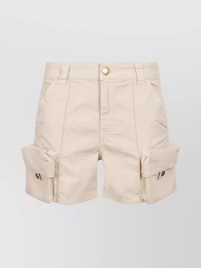 PINKO STRETCH KNIT SHORTS SIDE STRAPS
