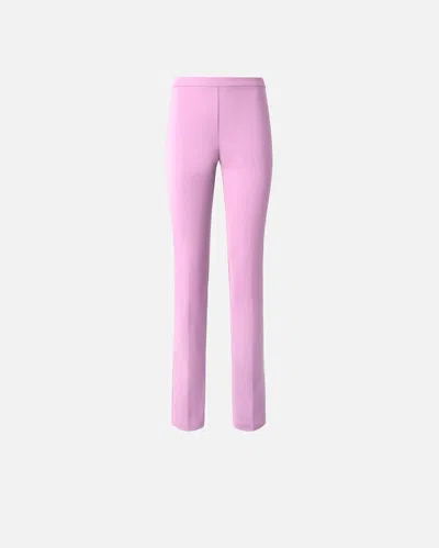 Pinko - Stretch Linen And Viscose Trousers With Crease - 42 In Metallic