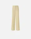 Pinko Wide-leg Trousers With Tailored Silhouette And High Waist In Cane Yellow