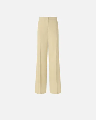 PINKO STRETCH LINEN TROUSERS WITH CREASE