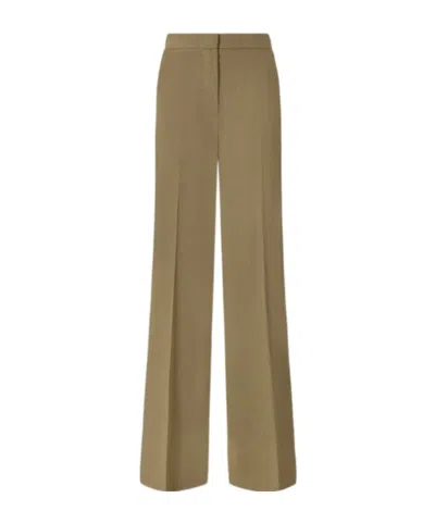Pinko Stretch Pleated Trousers In Green