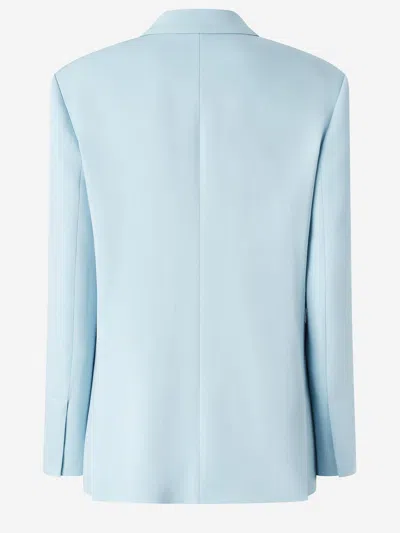 Pinko Stretch Viscose Blazer In Blue