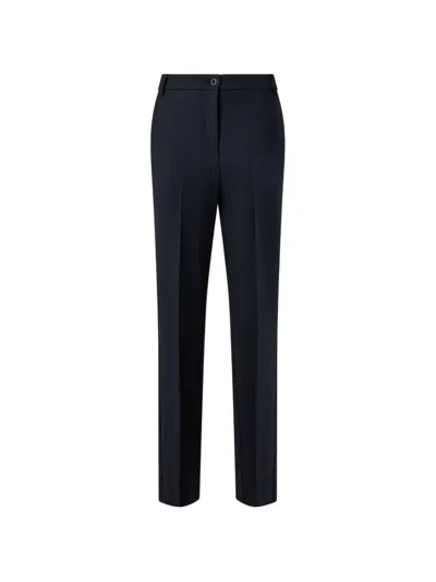 Pinko Stretch Wool-blend Cigarette Trousers In Blue