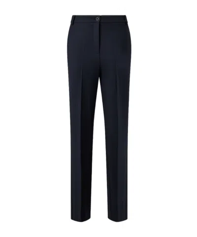 Pinko Stretch Wool-blend Cigarette Trousers In Blue
