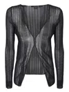 Pinko Light Gauze Long-sleeved Sweater In Black