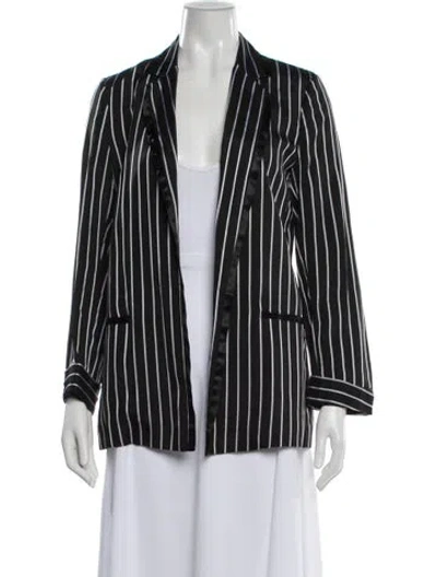 Pre-owned Pinko Striped Blazer In Black