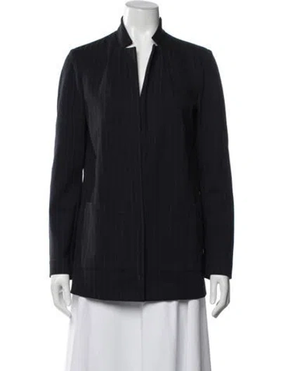 Pre-owned Pinko Striped Blazer In Blue