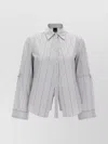 Pinko Striped Collar Shirt With Adjustable Ties