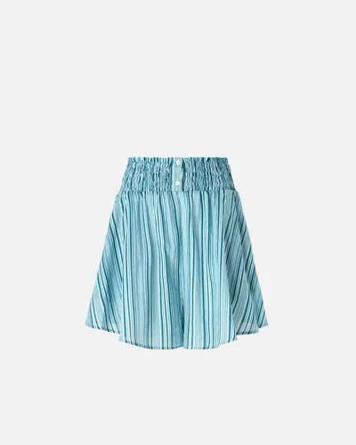 Pinko Striped Shorts In Blue