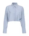 Pinko Striped Short Shirt In White
