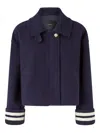 Pinko Long-sleeved Casual Jacket In Blue