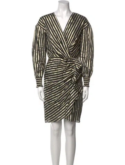 Pre-owned Pinko Striped Mini Dress In Multi