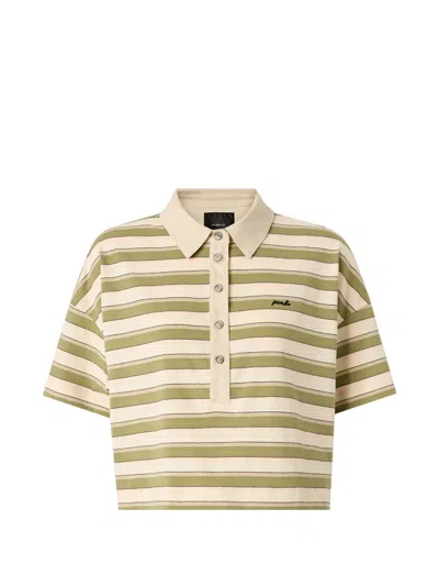 Pinko Striped Polo Shirt In Multi