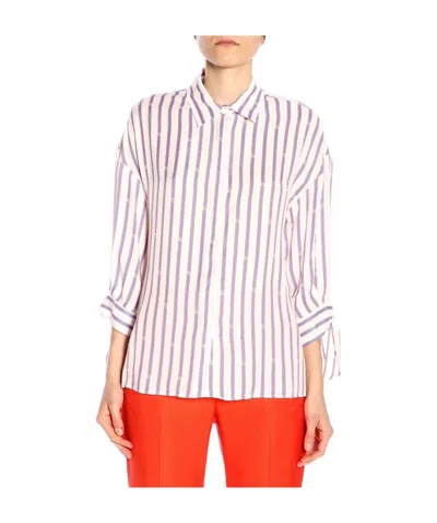 Pinko Striped Shirt In Blue