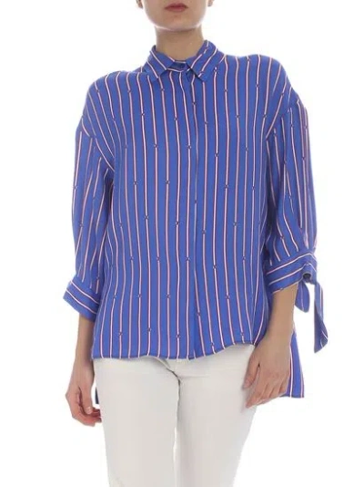 Pinko Striped Shirt In Blue