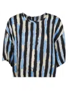 PINKO STRIPED SHORT-SLEEVED TOP