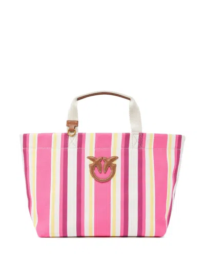 PINKO STRIPED TOTE BAG