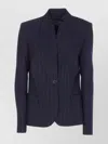 Pinko Striped V-neck Jacket Flap Pockets In Multi