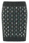 Pinko Strong Enough Skirt Muline And Fw25 In Blue