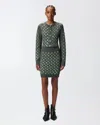Pinko Strong Enough Skirt Muline And Fw25 In Green
