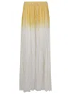 Pinko Strengthened Maxi Length Palazzo Trousers In R Bianco Banana