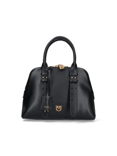 Pinko Structured Black Handbag With Clean Lines