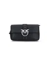 Pinko Structured Black Handbag With Minimalist Design In Black