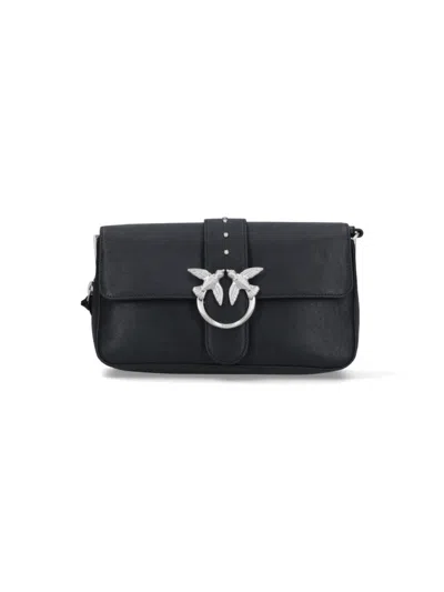 Pinko Structured Black Handbag With Minimalist Design