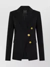 Pinko Structured Blazer With Long Sleeves And Notched Lapels In Black