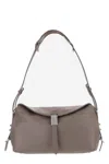 Pinko Structured Grey Handbag With Minimalist Aesthetic In Gray