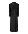 Pinko Structured Wool Coat In Black