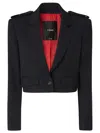 Pinko Structured Wool-blend Jacket In Navy