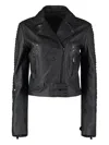 Pinko Cristoforo Leather Biker Jacket With Studs