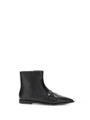 Pinko Leather Boots With Studs And Straps