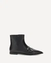 Pinko Leather Boots With Studs And Straps In Black