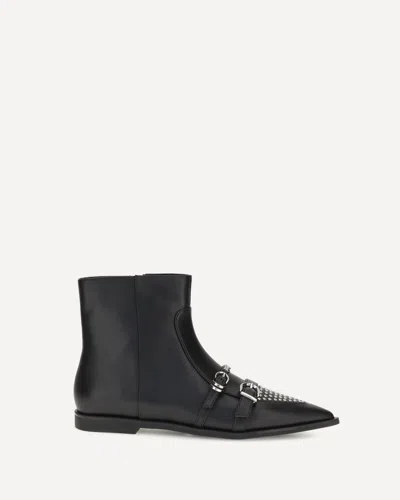 PINKO STUDDED ANKLE BOOTS